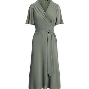 Ralph Lauren Sage Midi Wrap Dress